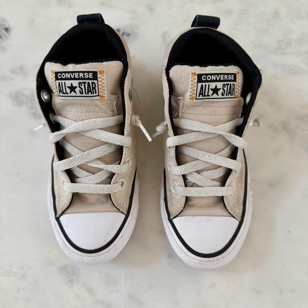 Converse Kids Sneakers - Beige and black - Size 13 (Little Kid)